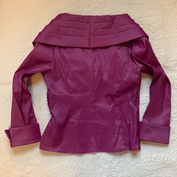 NWOT Samuel Dong fuchsia shimmer top - Picture 6 of 6